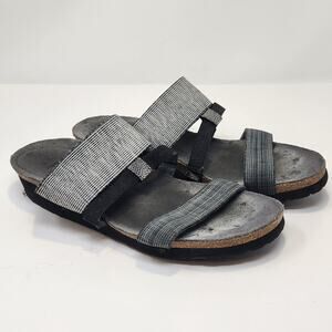 Naot Womens Brenda Gray Wedge Sandals Size 40 US 9 Comfort Casual Slip On Shoe